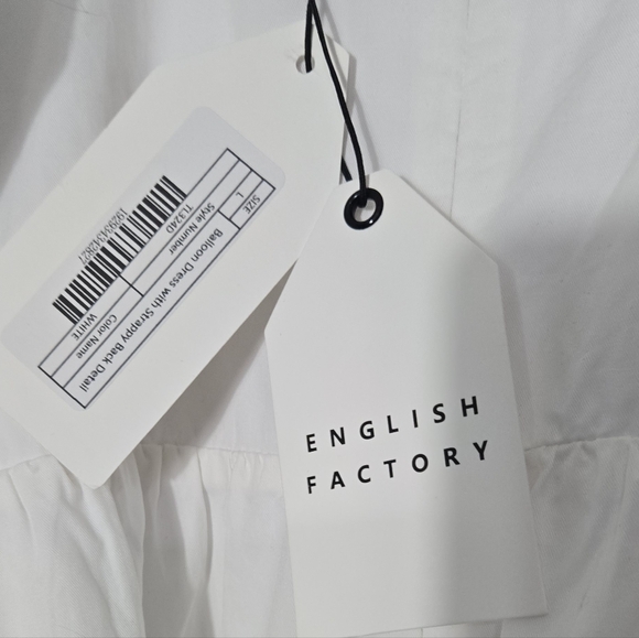 English Factory White Tiered Maxi Dress with Spaghetti Straps - Picture 9 of 10